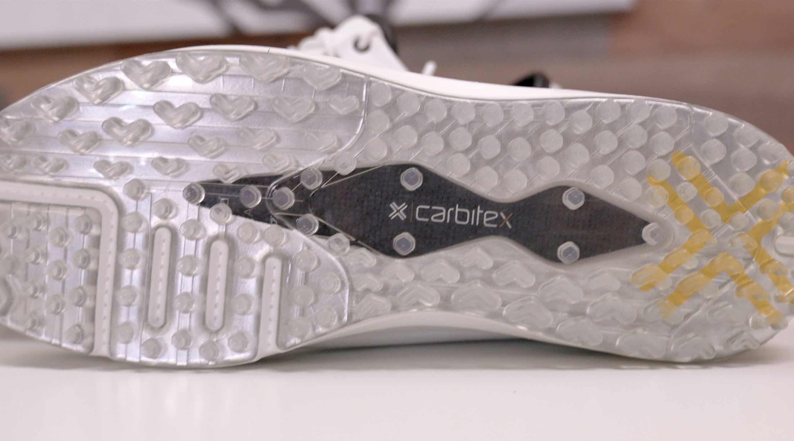 Close-up of shoe sole with Carbitex plate