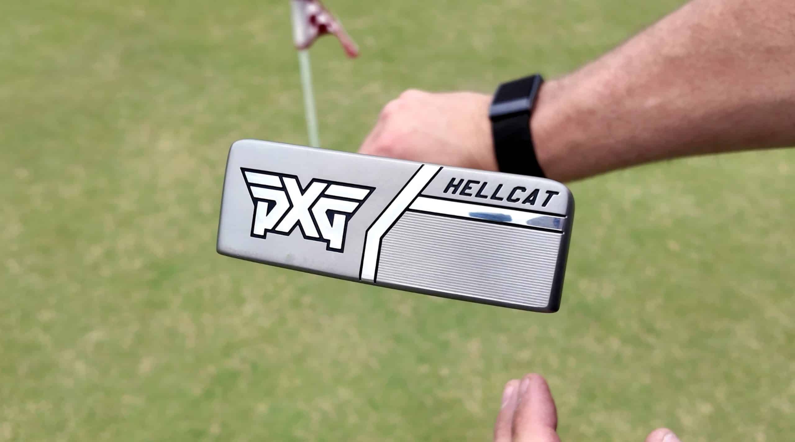 PXG Hellcat golf putter on green