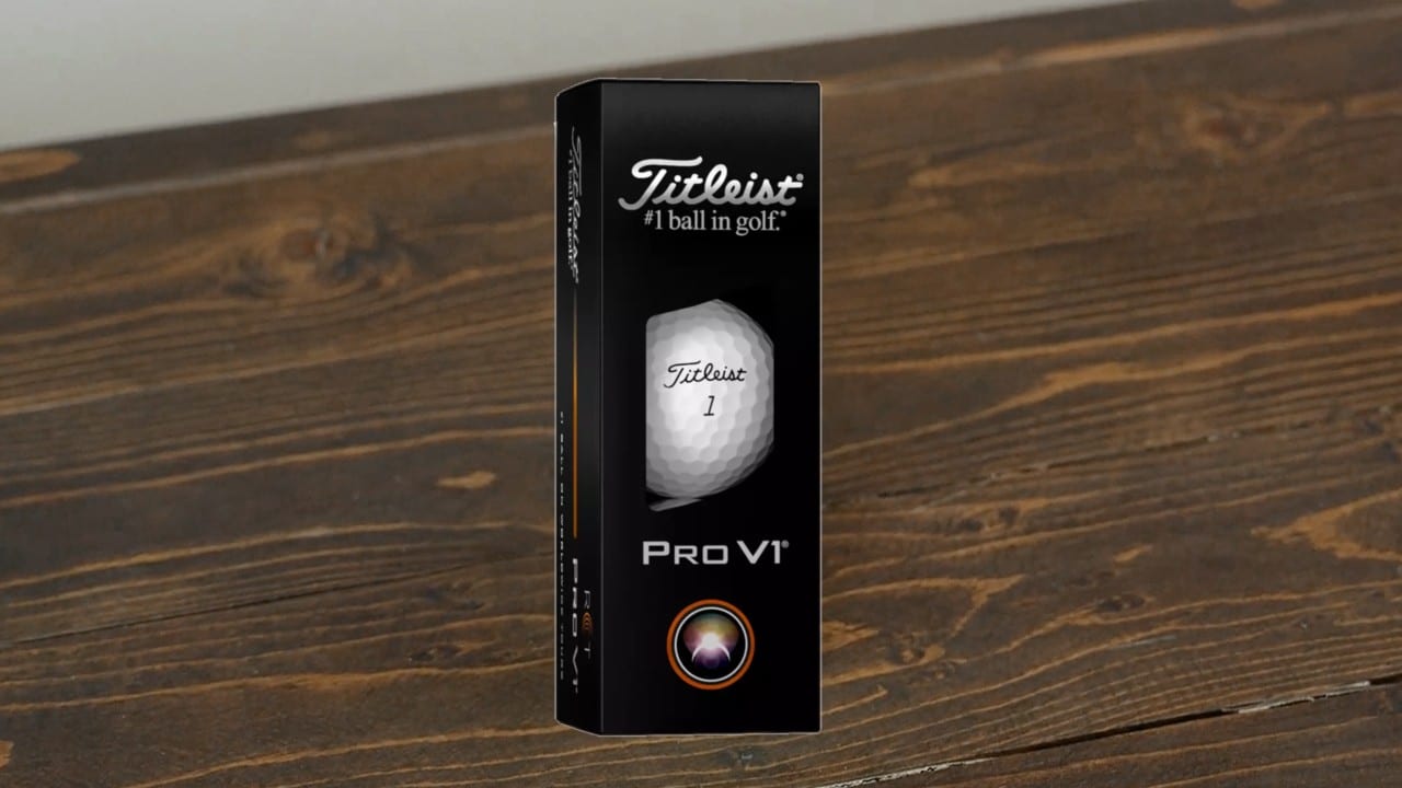 Titleist Pro V1 golf balls box on table