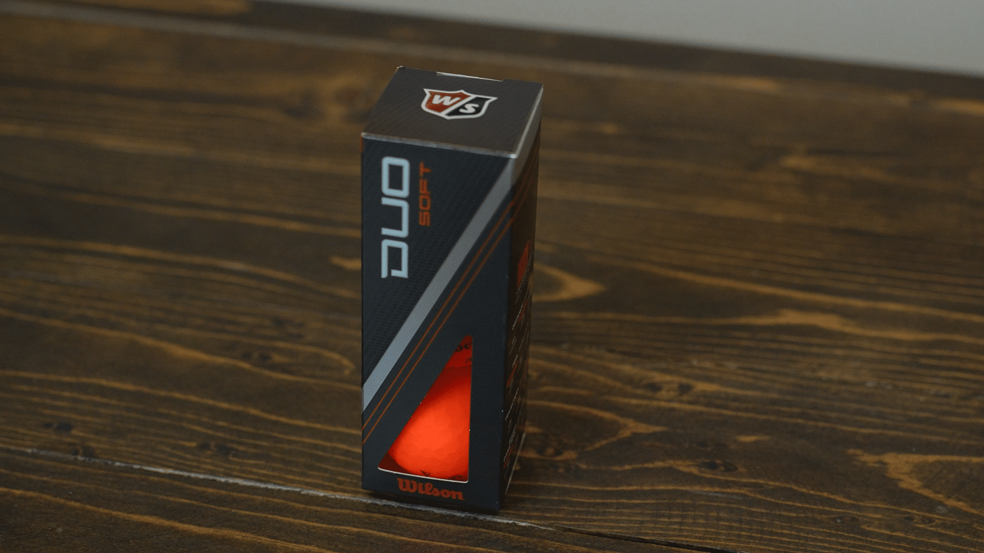 Wilson Duo Soft golf balls box on table