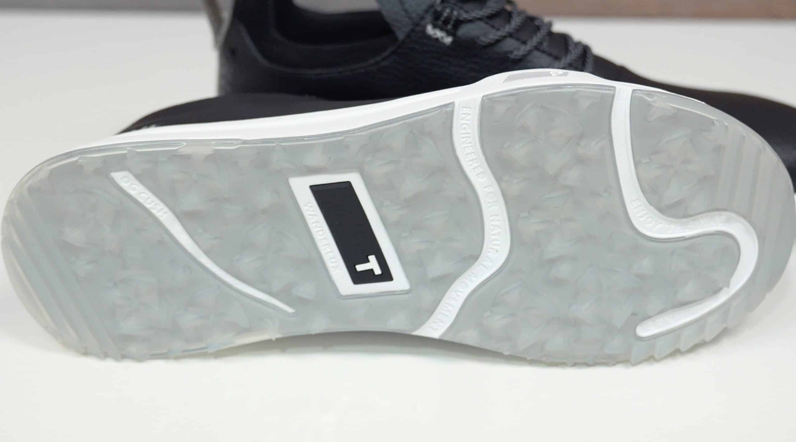 Close-up of translucent sneaker sole design
