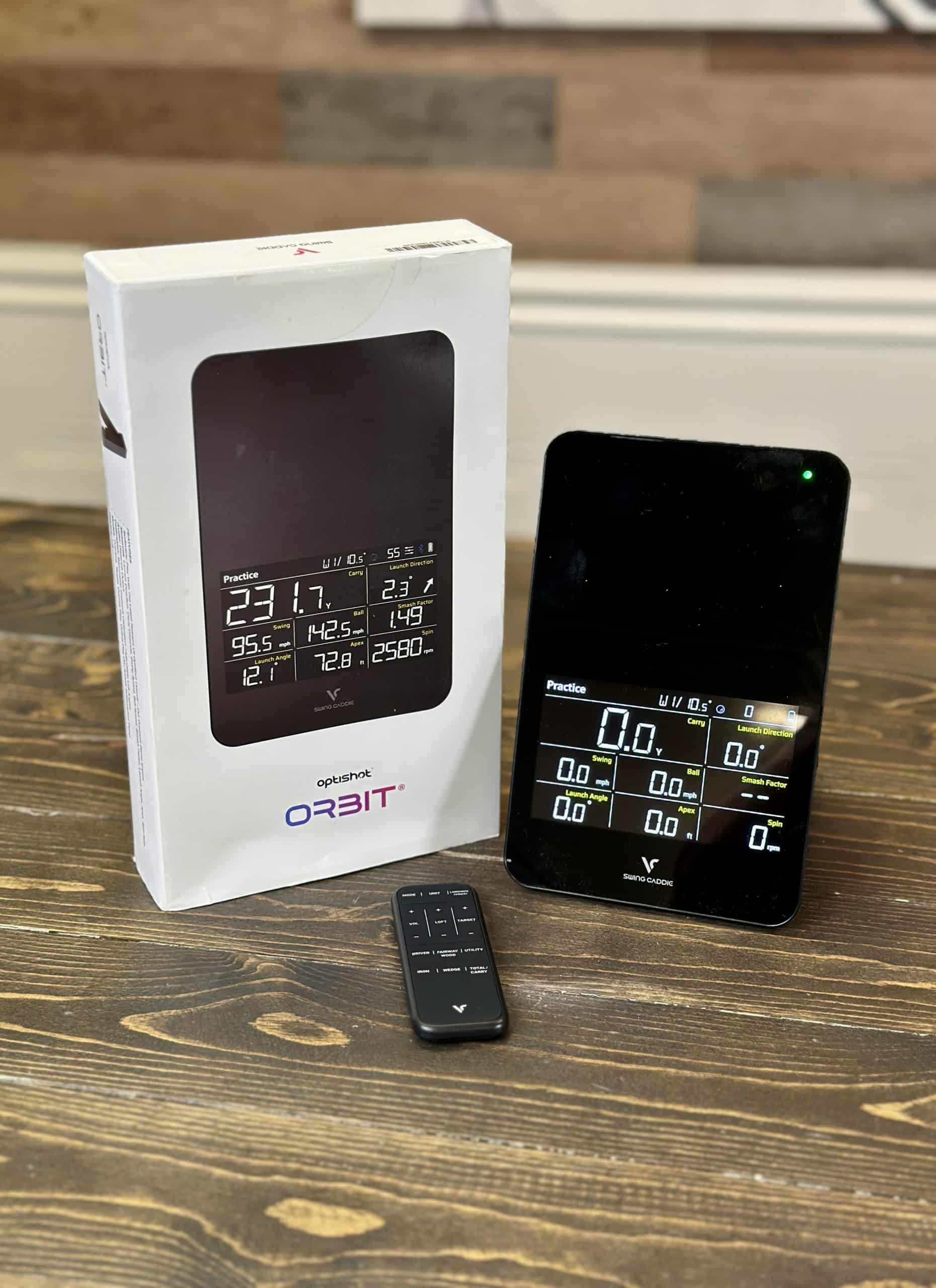 OptiShot Orbit golf launch monitor and remote control