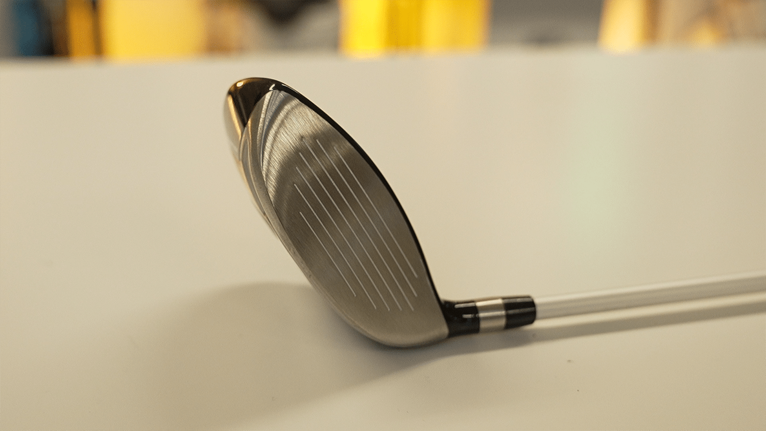Close-up of a golf club head