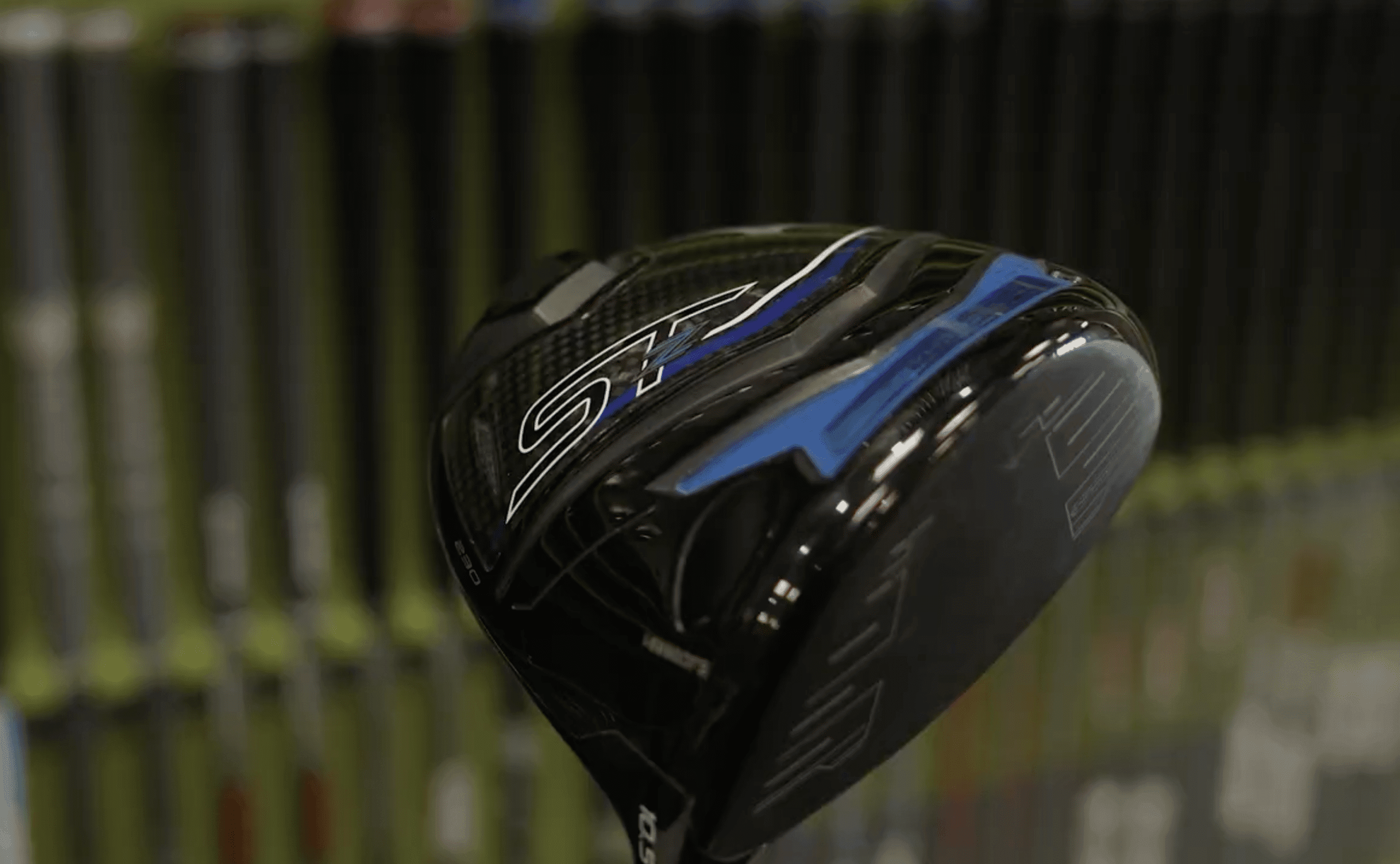 Close-up of a modern golf club driver