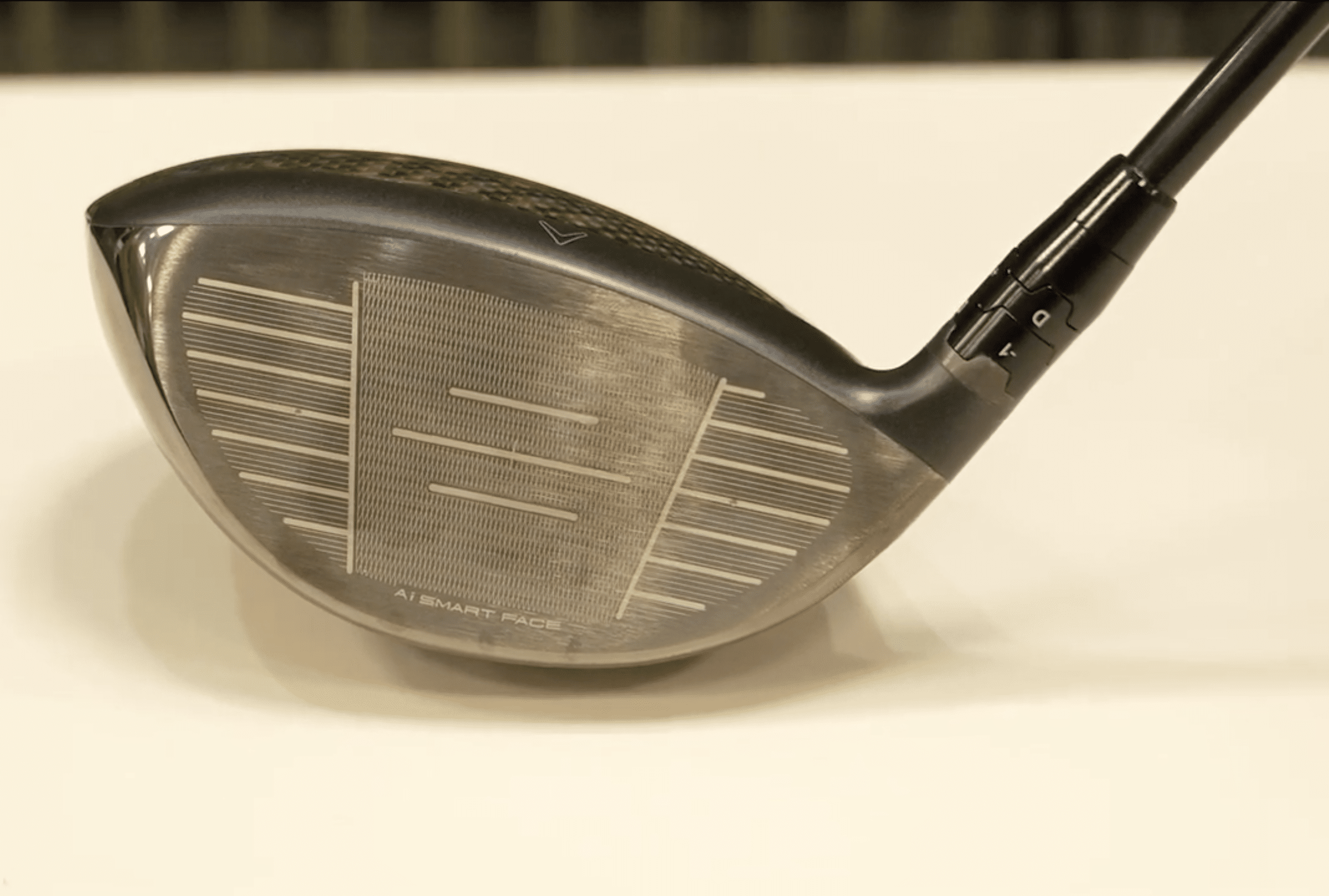 Close-up of a golf driver clubhead