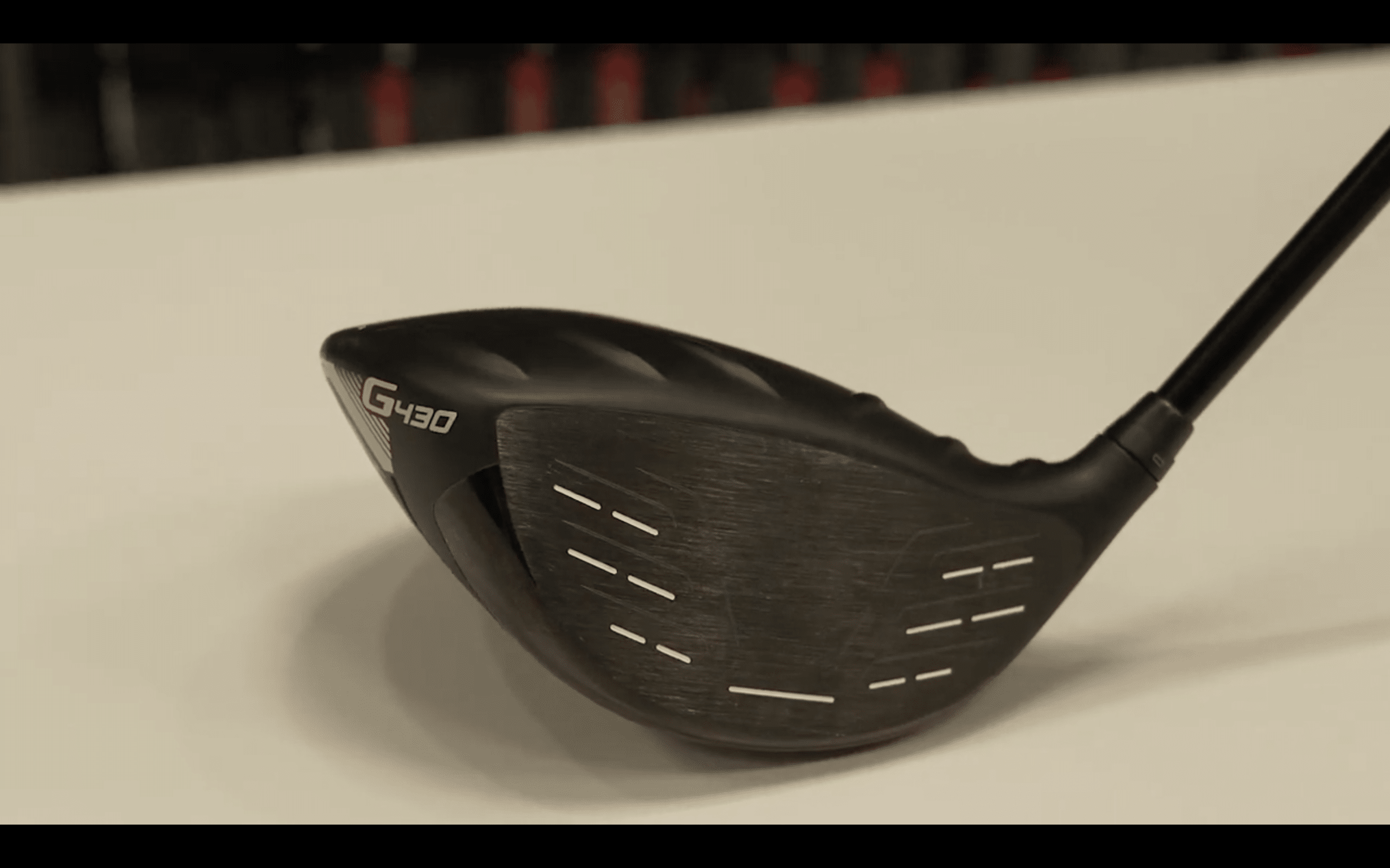 Close-up of a golf driver clubhead G430