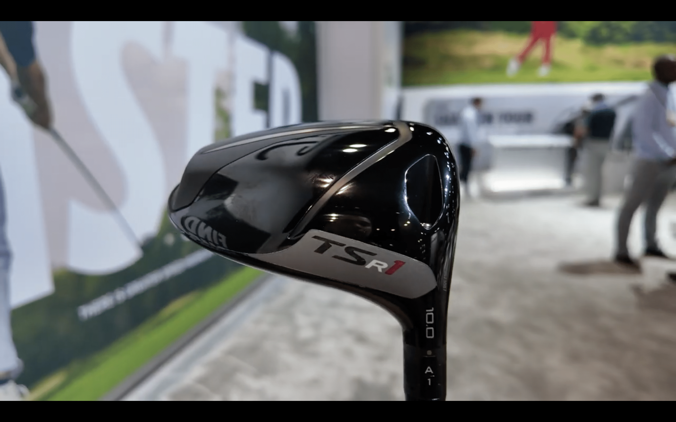 Close-up of Titleist TSR1 golf driver head
