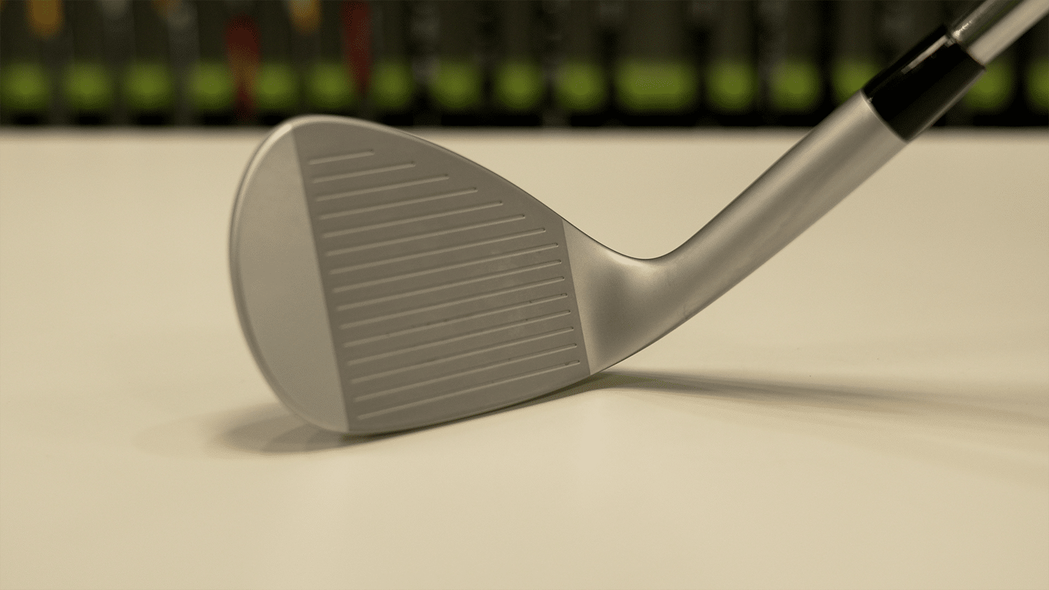 Close-up of a golf club head