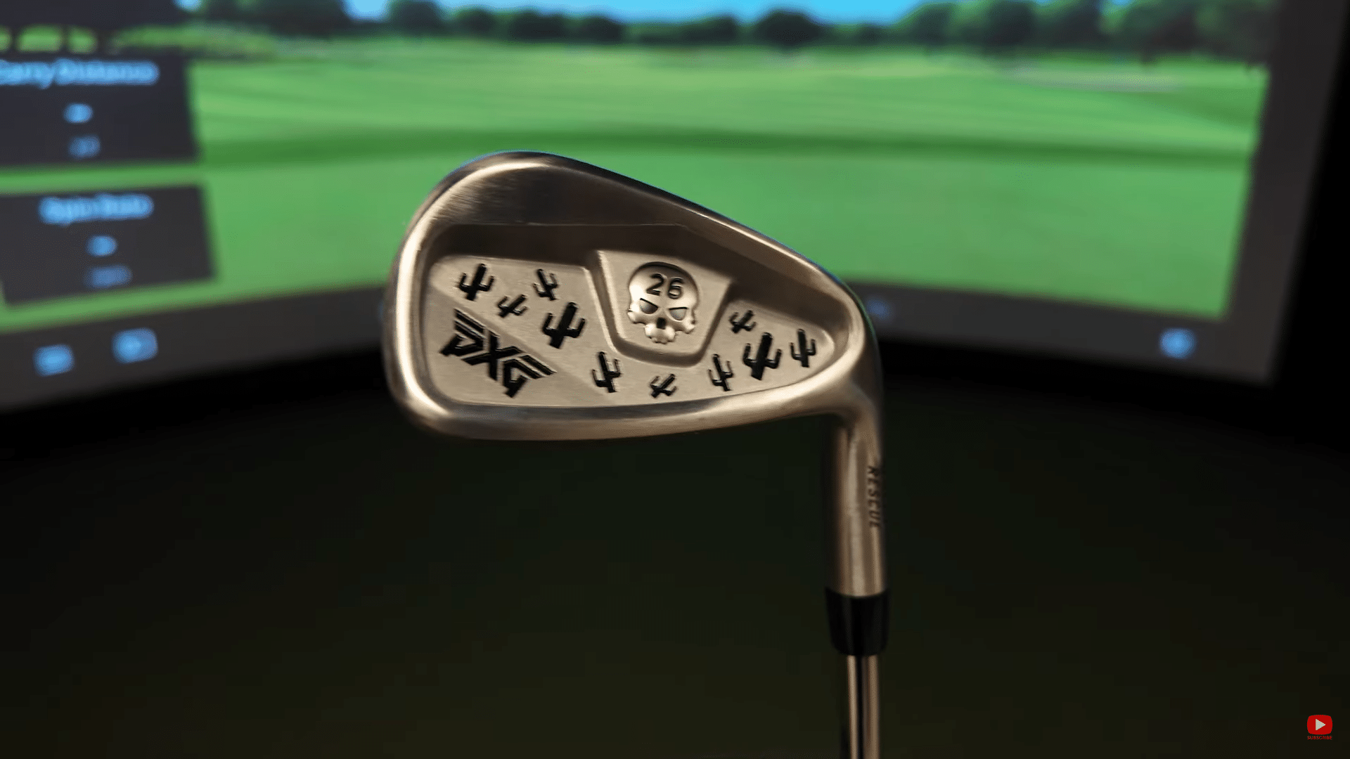 PXG golf club iron with skull design