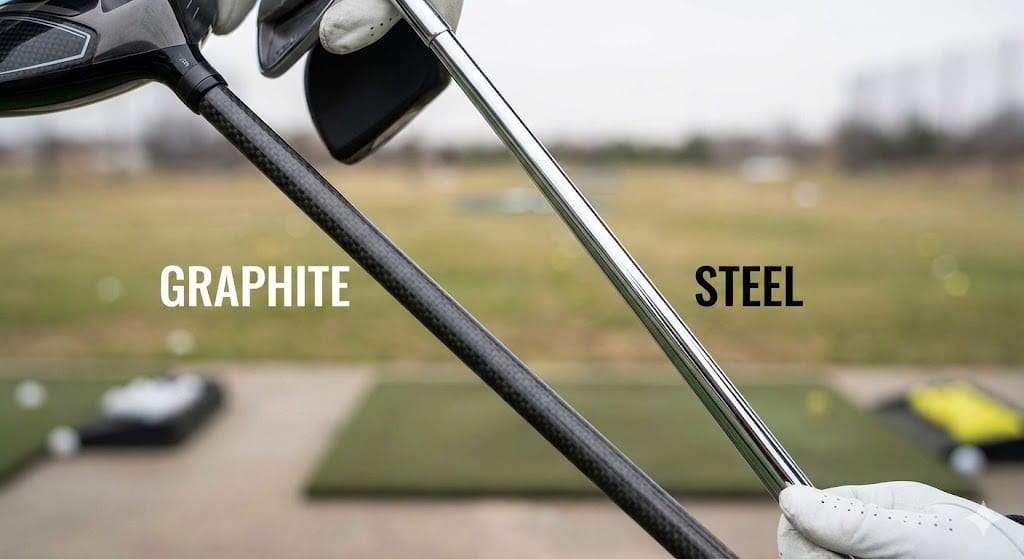 Graphite versus steel golf club shafts comparison