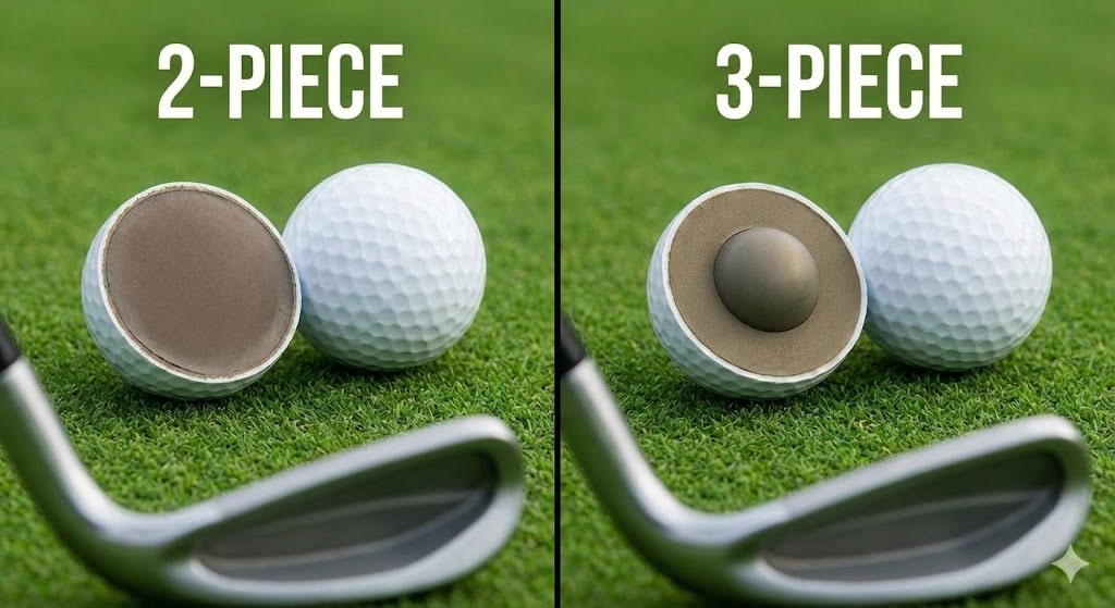 2-piece vs 3-piece golf ball comparison
