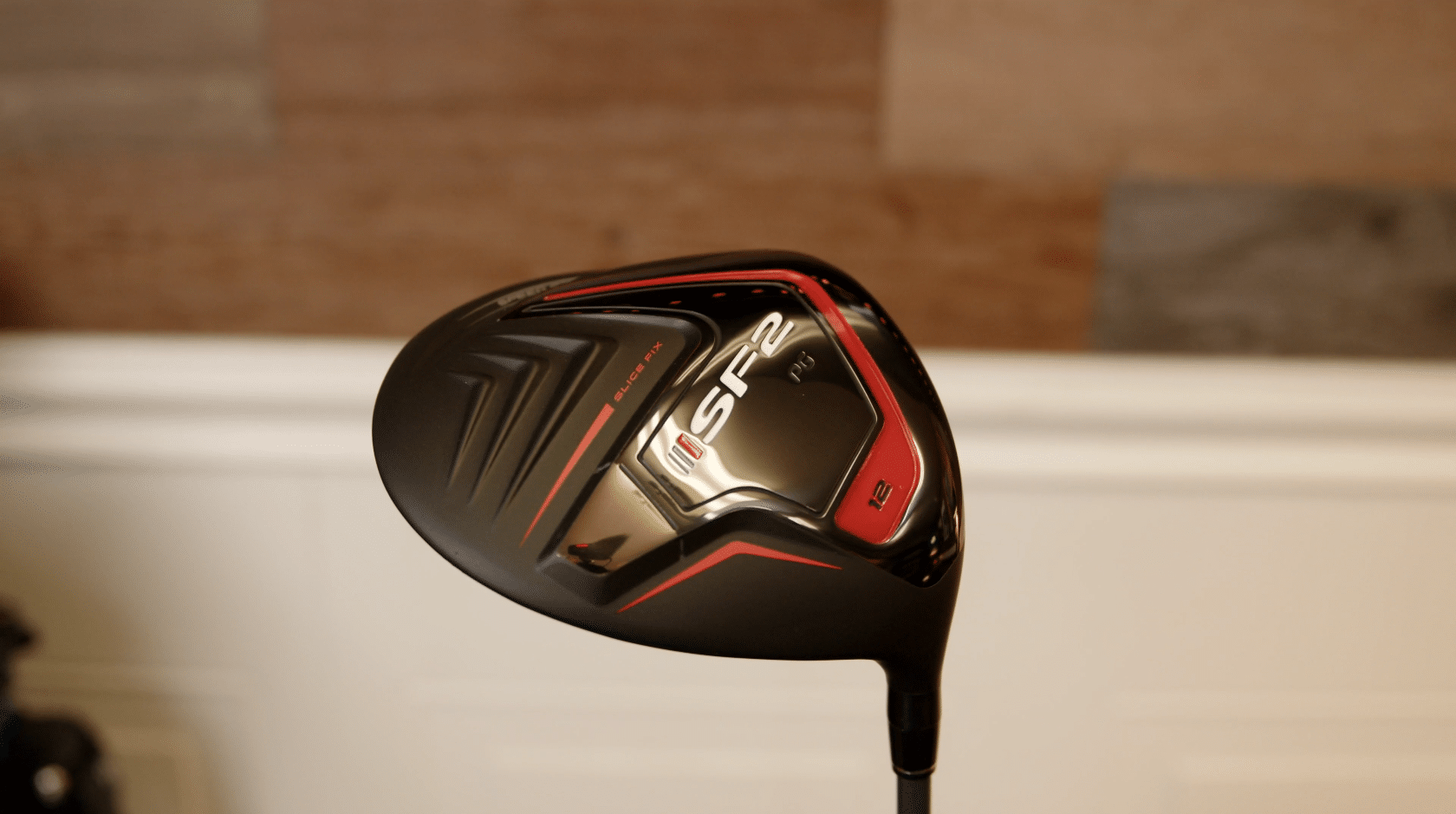 Black and red SR2 golf driver head