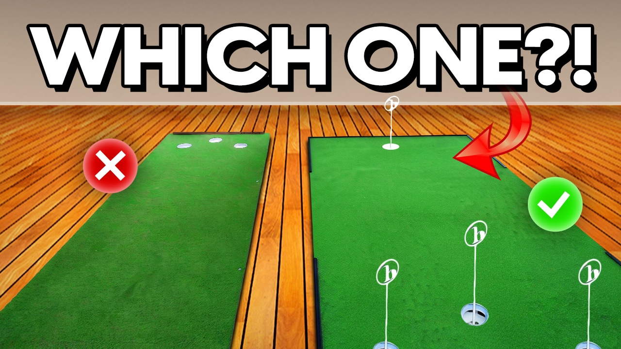 Mini golf obstacle comparison showing correct course layout