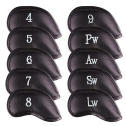 All Teed Up Premium Magnetic Leather Iron and Wedge Golf Club Head Covers