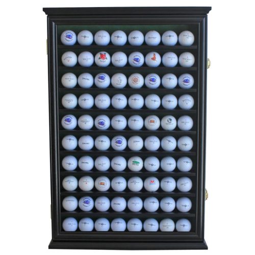 DisplayGifts 80 Golf Ball Display Case Cabinet