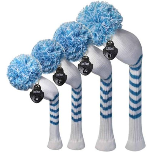 Scott Edward Bright Color Yarn Knitted Golf Headcovers